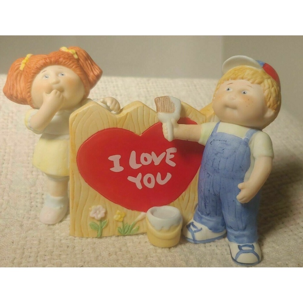 CABBAGE PATCH KIDS 1984 Valentines Figurine  ~ I LOVE YOU